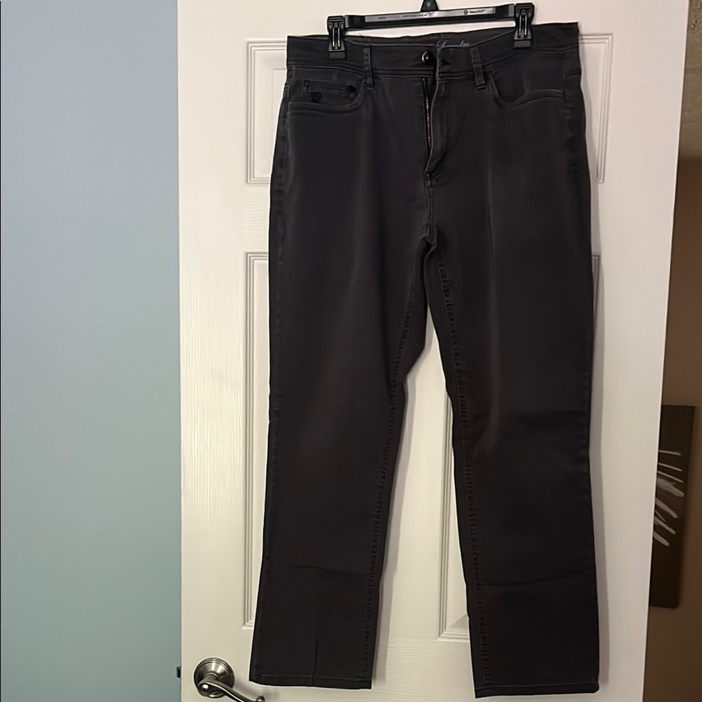 English Laundry Black Straight Jeans with Distressed Detail